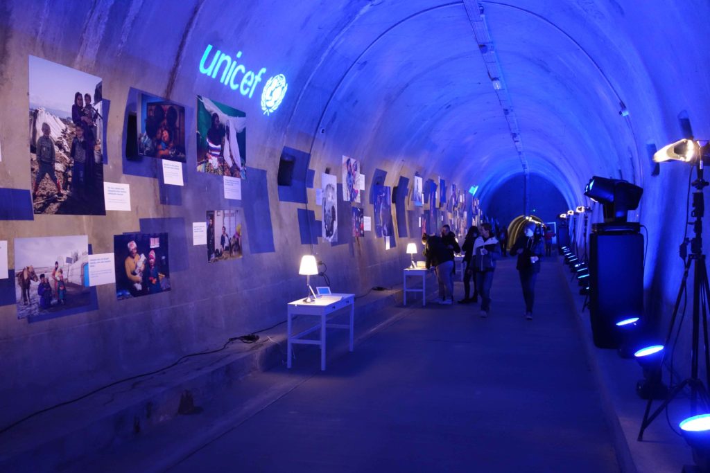 Unicef im Grič Tunnel