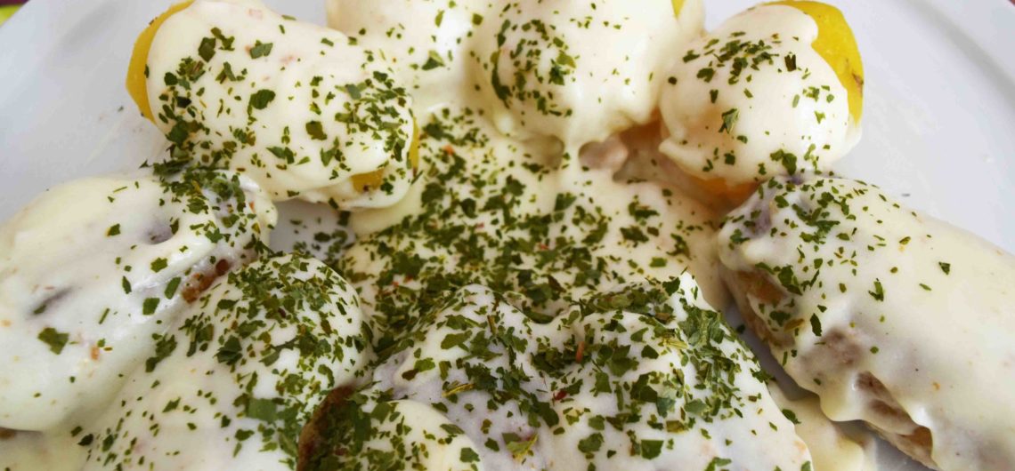 Zagreber Hackfleischröllchen mit Kartoffeln