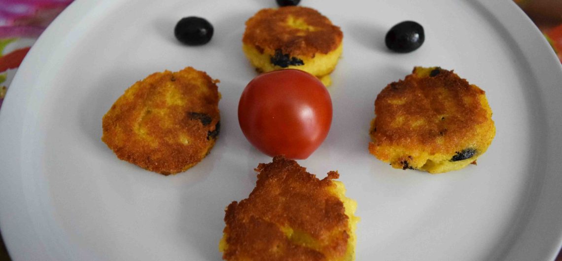 Gebratene Polenta mit Oliven