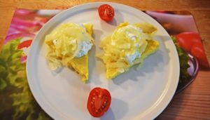Polenta mit Quark und Zwiebeln