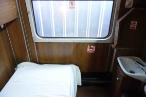 Schlafabteil in den AdriaticTrainHostels in Zagreb