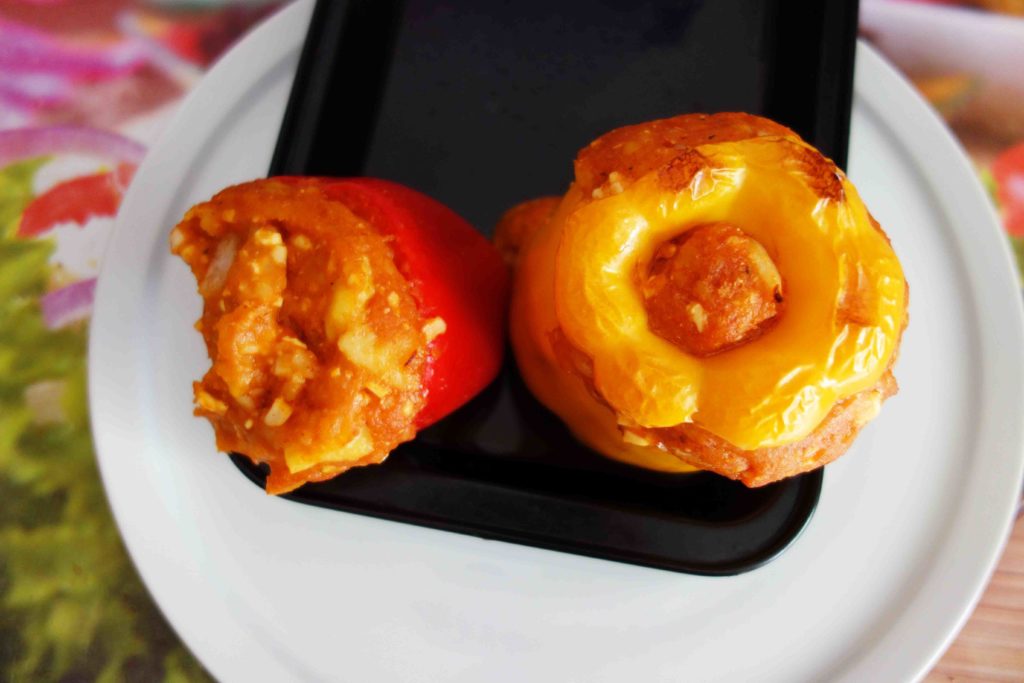 Gefüllte Paprika mit Kartoffeln