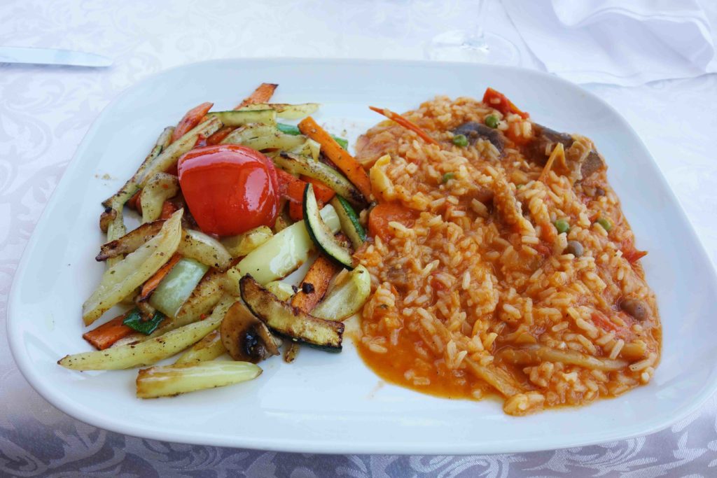 Vegetarische Beilagen im Restaurant Kvarner Lovran