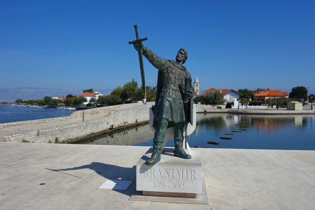 Statue König Branimir in Nin, Kroatien