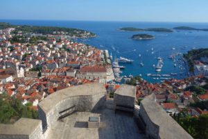 Aussicht auf Stadt Hvar von der Festung