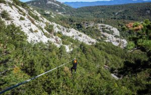 Fahrt mit der Zipline Edison auf Krk