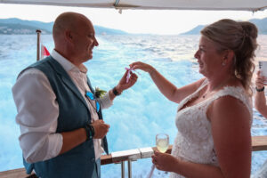 Hochzeit in Kroatien auf einem Boot