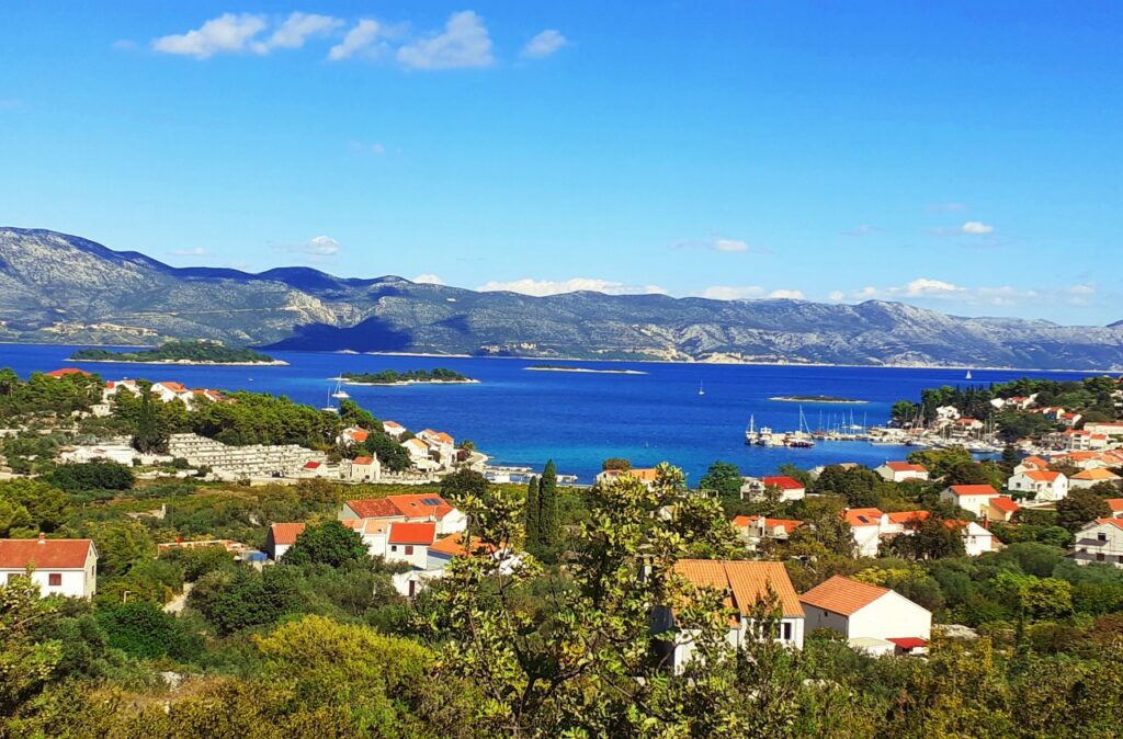 Lumbarda in Kroatien von oben